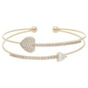 Pulsera corazones acero y circonitas - CH146BR-D