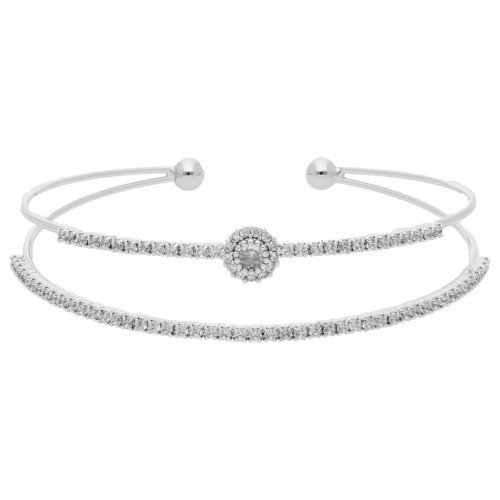 Pulsera acero y circonitas - CH148BR