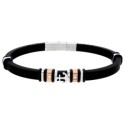 Pulsera caucho y ancla acero - MTC192BR-R