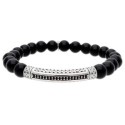 Pulsera acero y ónix - RB316
