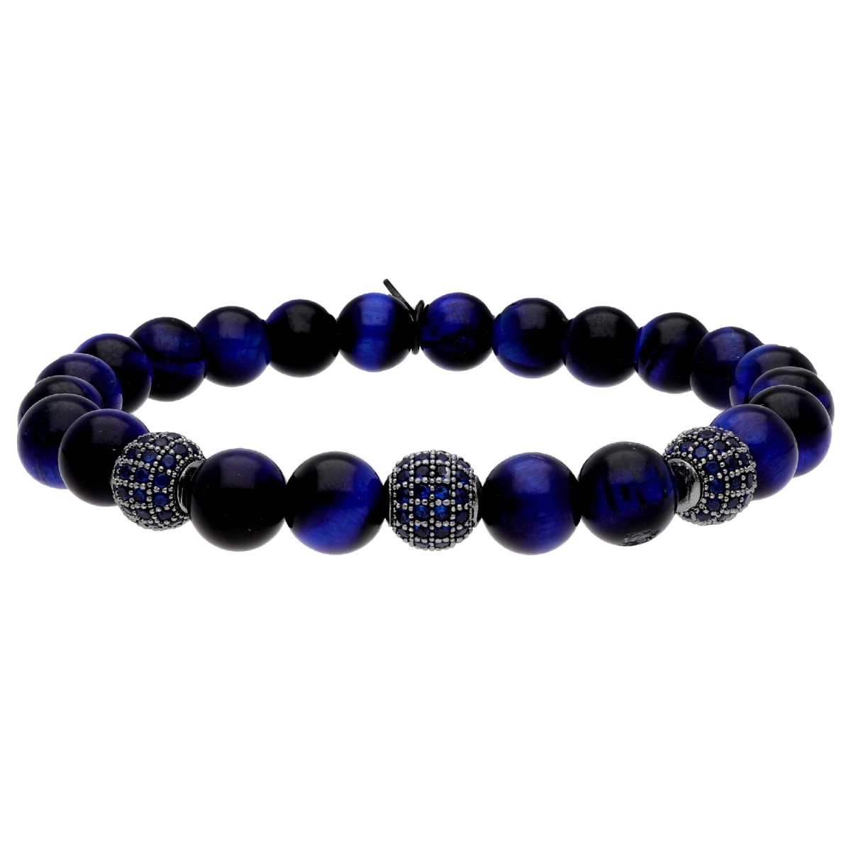 Pulsera acero y blue tiger eye - RB319-TA