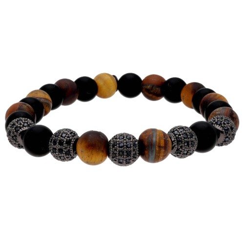 Pulsera acero y ojo de tigre - RB320-TM
