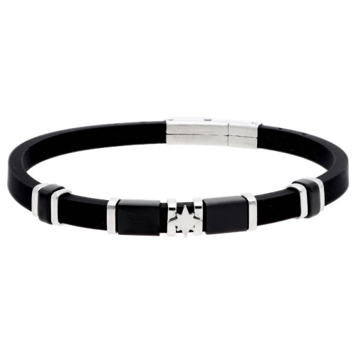 Pulsera caucho y acero - MTC209BR
