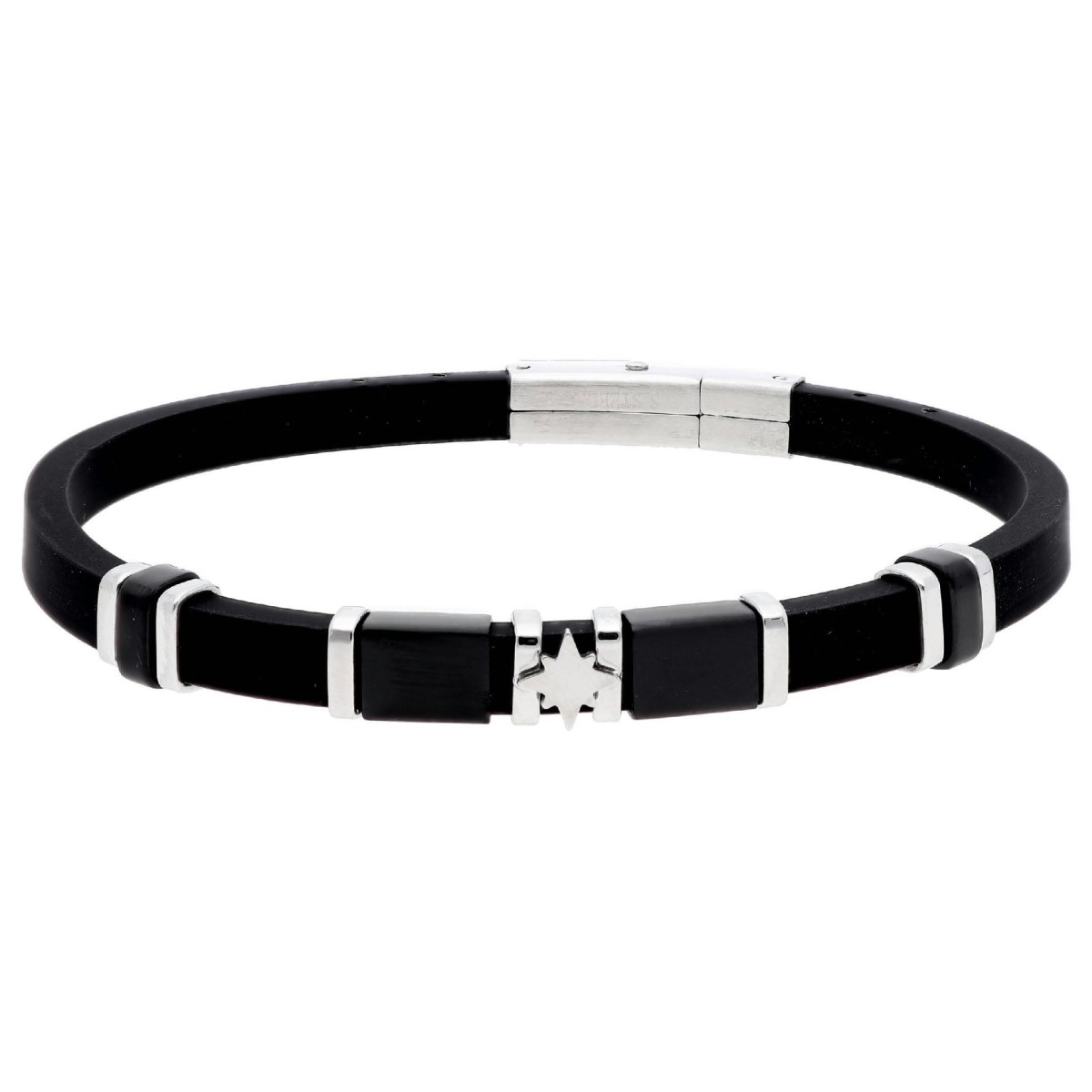 Pulsera caucho y acero - MTC209BR