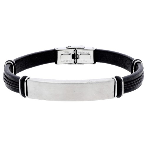 Pulsera piel y acero - 87BR045