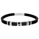 Pulsera caucho y ancla acero - MTC210BR