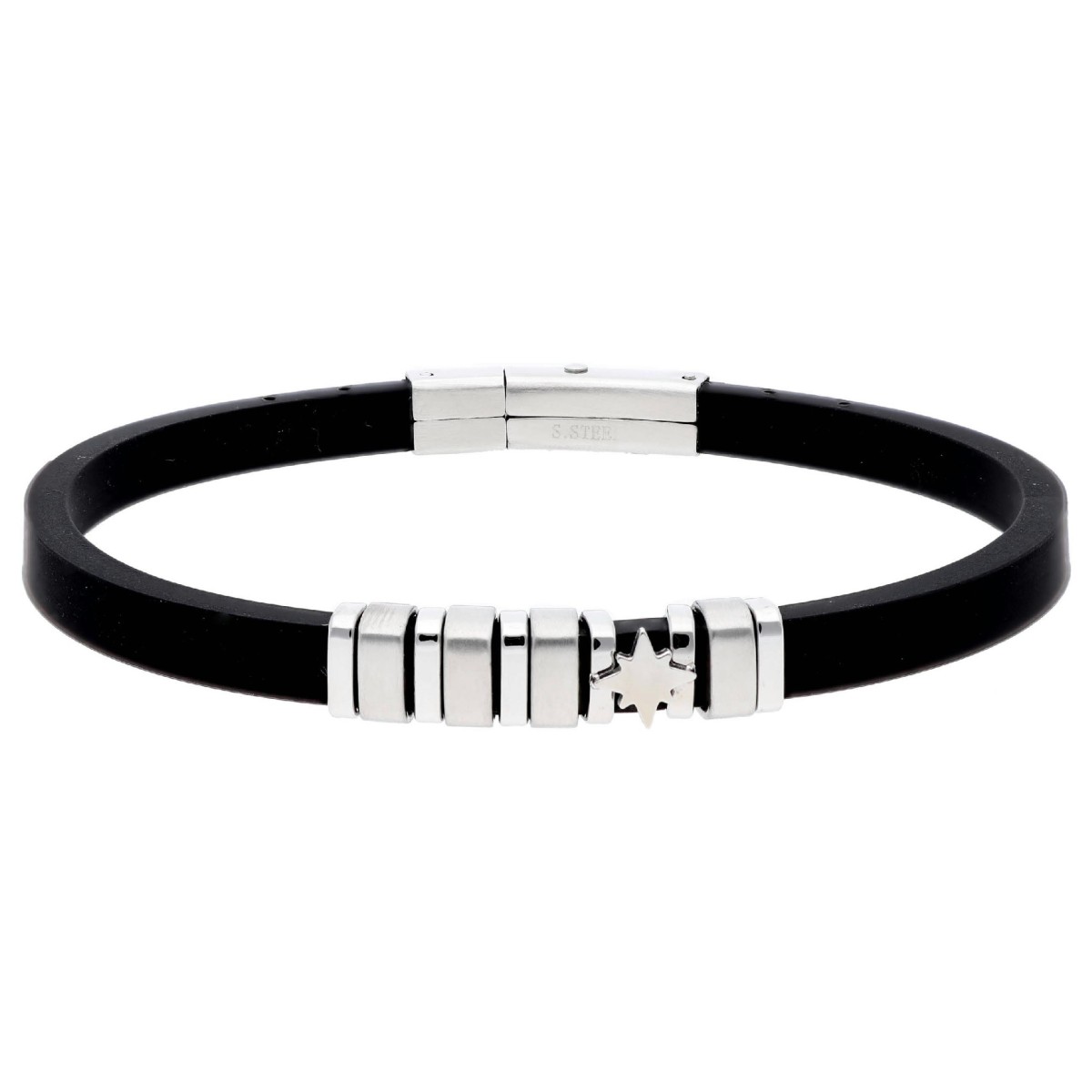Pulsera caucho y acero - MTC208BR