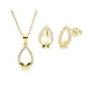 Conjunto mariposas plata y circonitas - LAD4800C-D