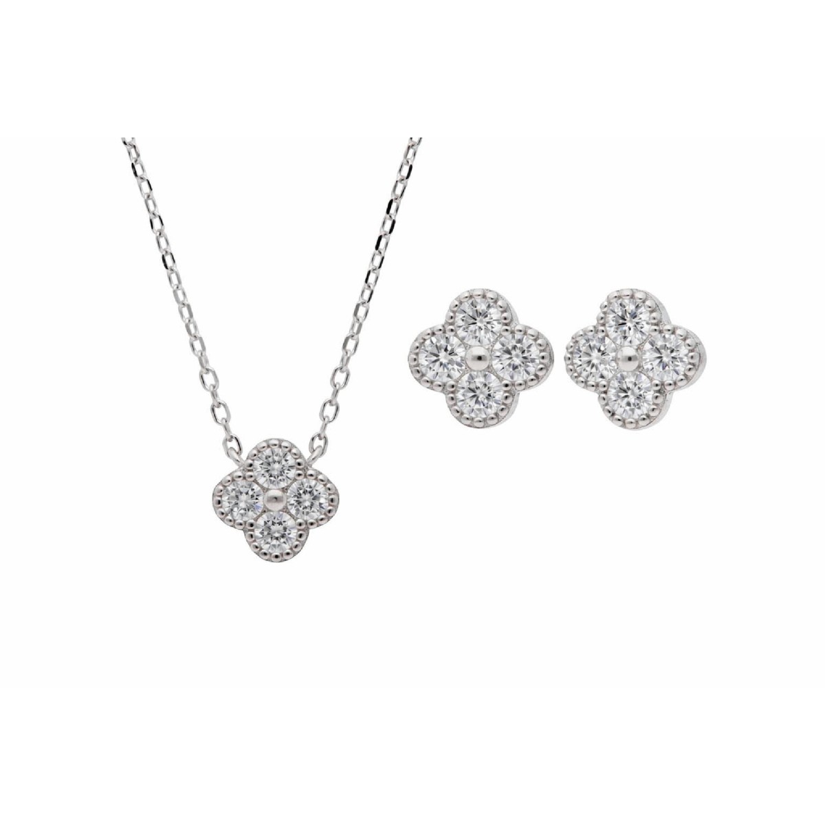 Conjunto plata y circonitas - LAD4803C