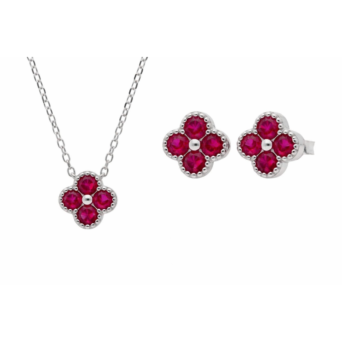 Conjunto plata y circonitas - LAD4803C-R