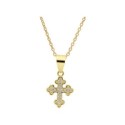 Colgante cruz plata y circonitas - LAD4804CL-D