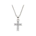 Colgante cruz plata y circonitas - LAD4806CL