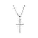 Colgante cruz plata y circonitas - LAD4807CL