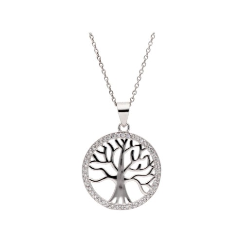 Colgante árbol vida plata y circonitas - LAD4809CL