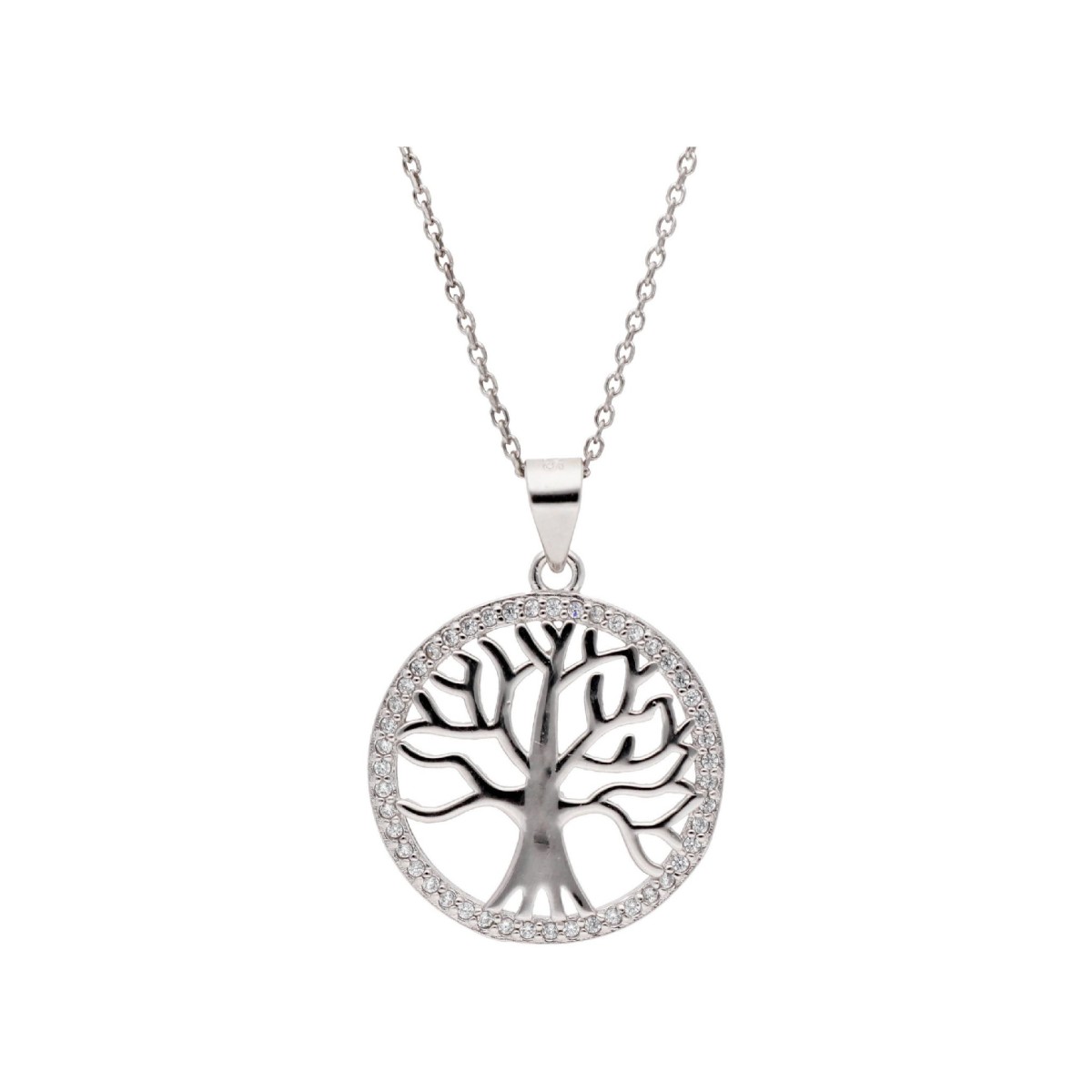 Colgante árbol vida plata y circonitas - LAD4809CL