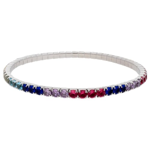 Pulsera riviere plata y circonitas - LAD4810BR-M