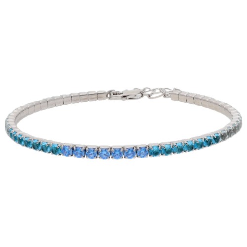 Pulsera riviere plata y circonitas - LAD4811BR-AQ