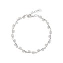 Pulsera plata y circonitas - LAD4815BR