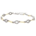 Pulsera plata y circonitas - LAD4817BR