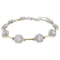 Pulsera plata y circonitas - LAD4819BR