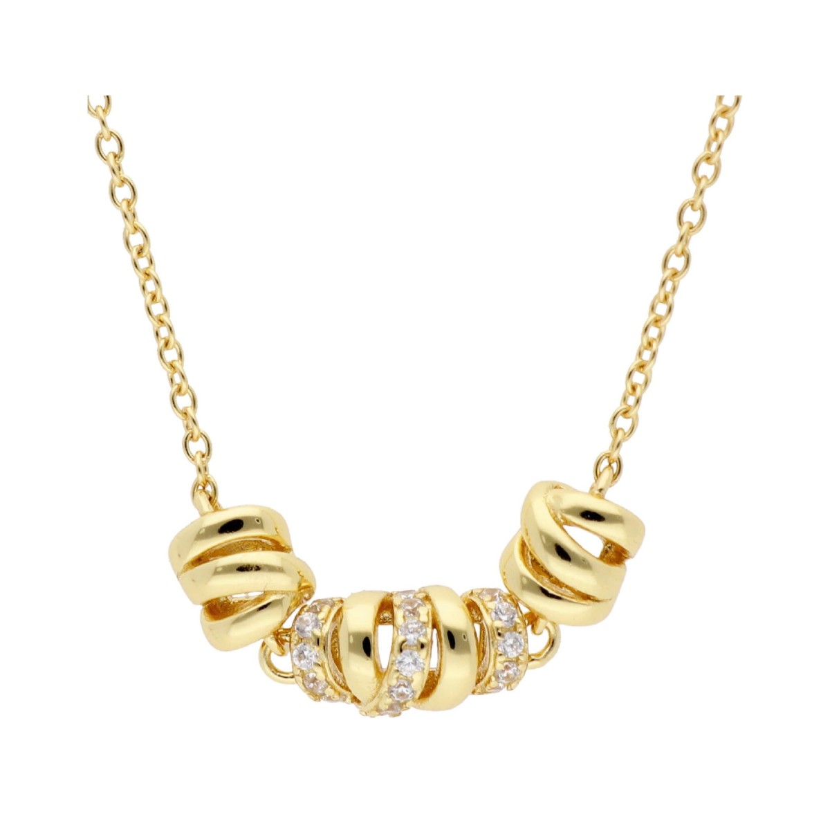 Collar plata y circonitas - LAD4822CL-D