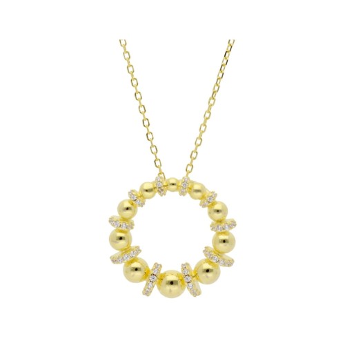 Collar plata y circonitas - LAD4823CL-D