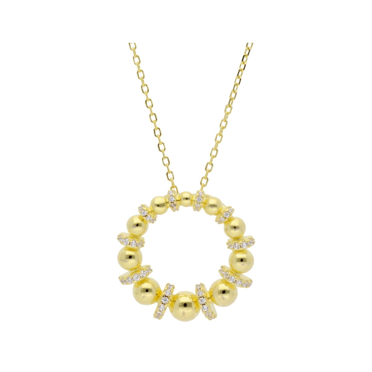 Collar plata y circonitas - LAD4823CL-D