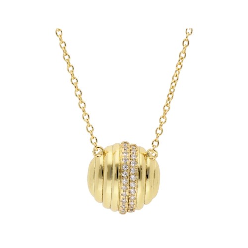 Collar plata y circonitas - LAD4824CL-D