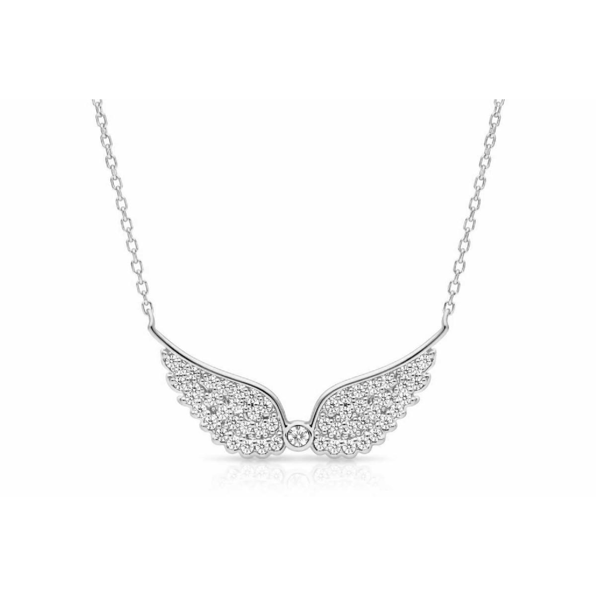 Colgante alas plata y circonitas - LAD4840CL