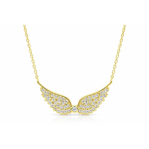 Colgante alas plata y circonitas - LAD4840CL-D