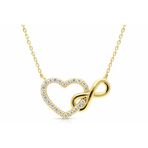 Colgante corazón plata y circonitas - LAD4842CL-D