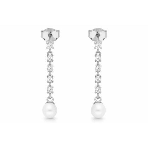 Pendientes plata, perlas y circonitas - LAD4855A