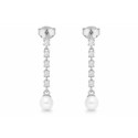 Pendientes plata, perlas y circonitas - LAD4855A