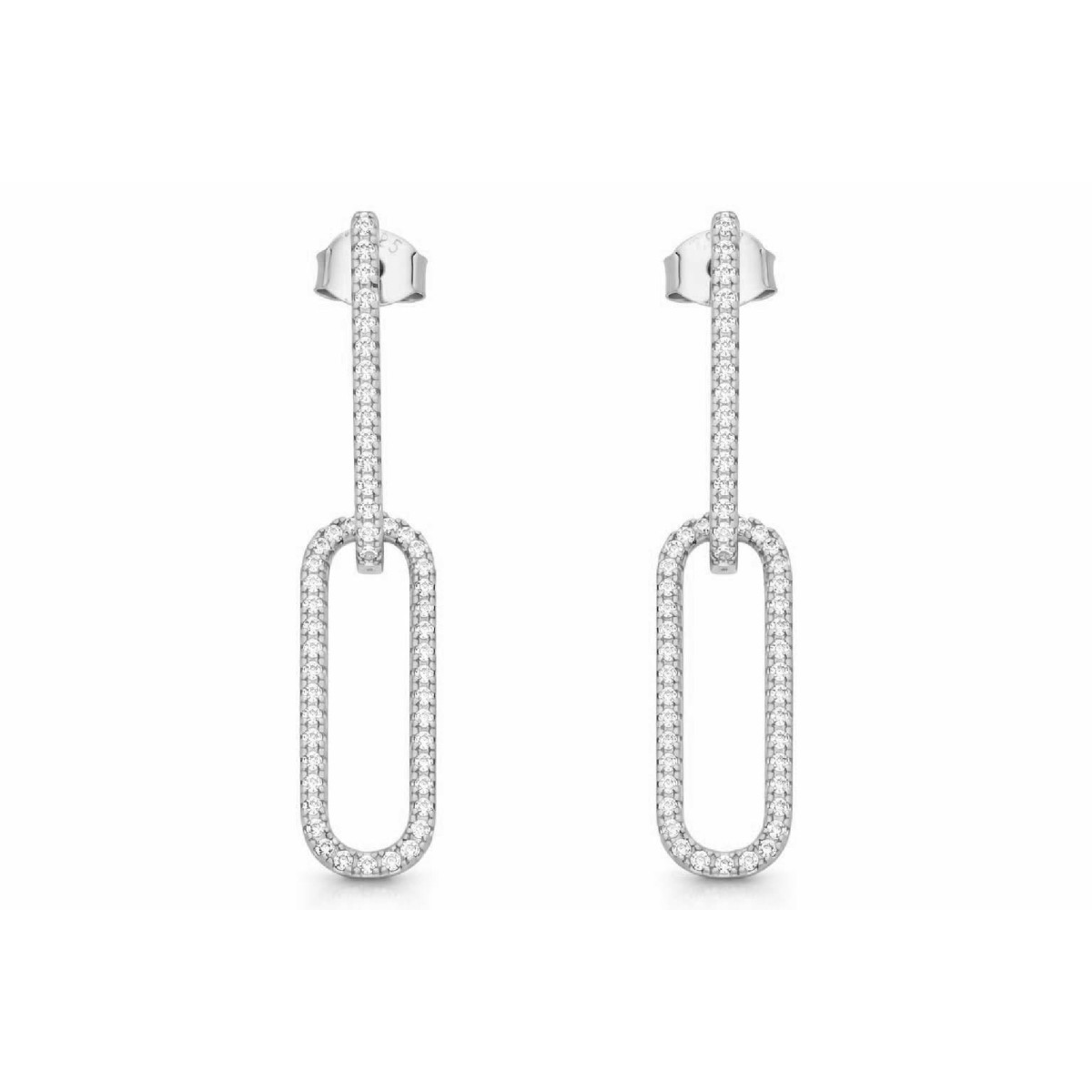 Pendientes plata y circonitas - LAD4857A