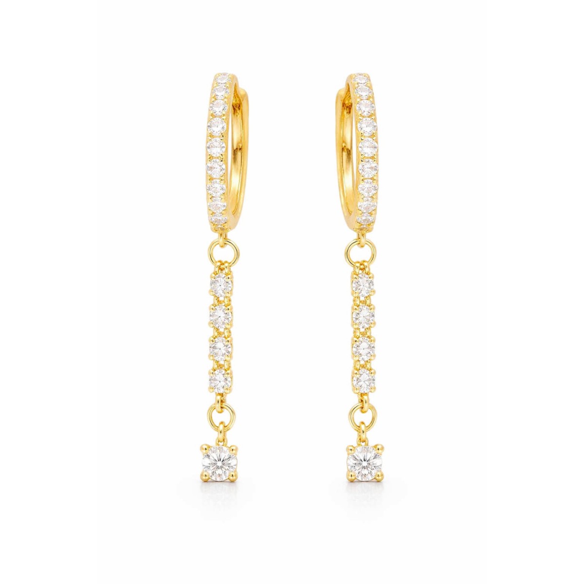 Pendientes plata y circonitas - LAD4856A-D