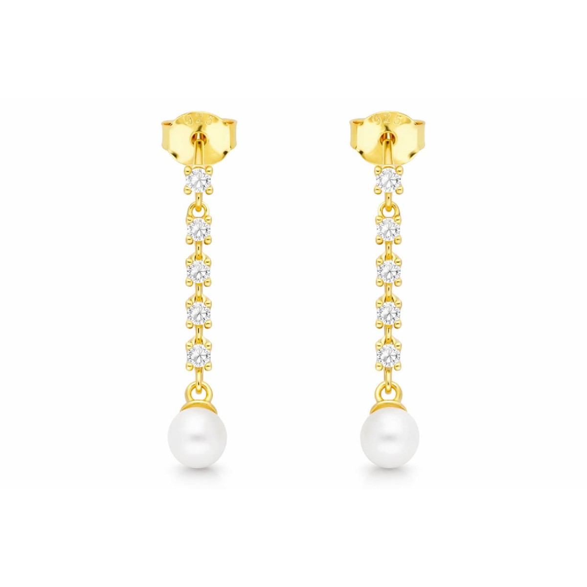 Pendientes plata y circonitas - LAD4855A-D