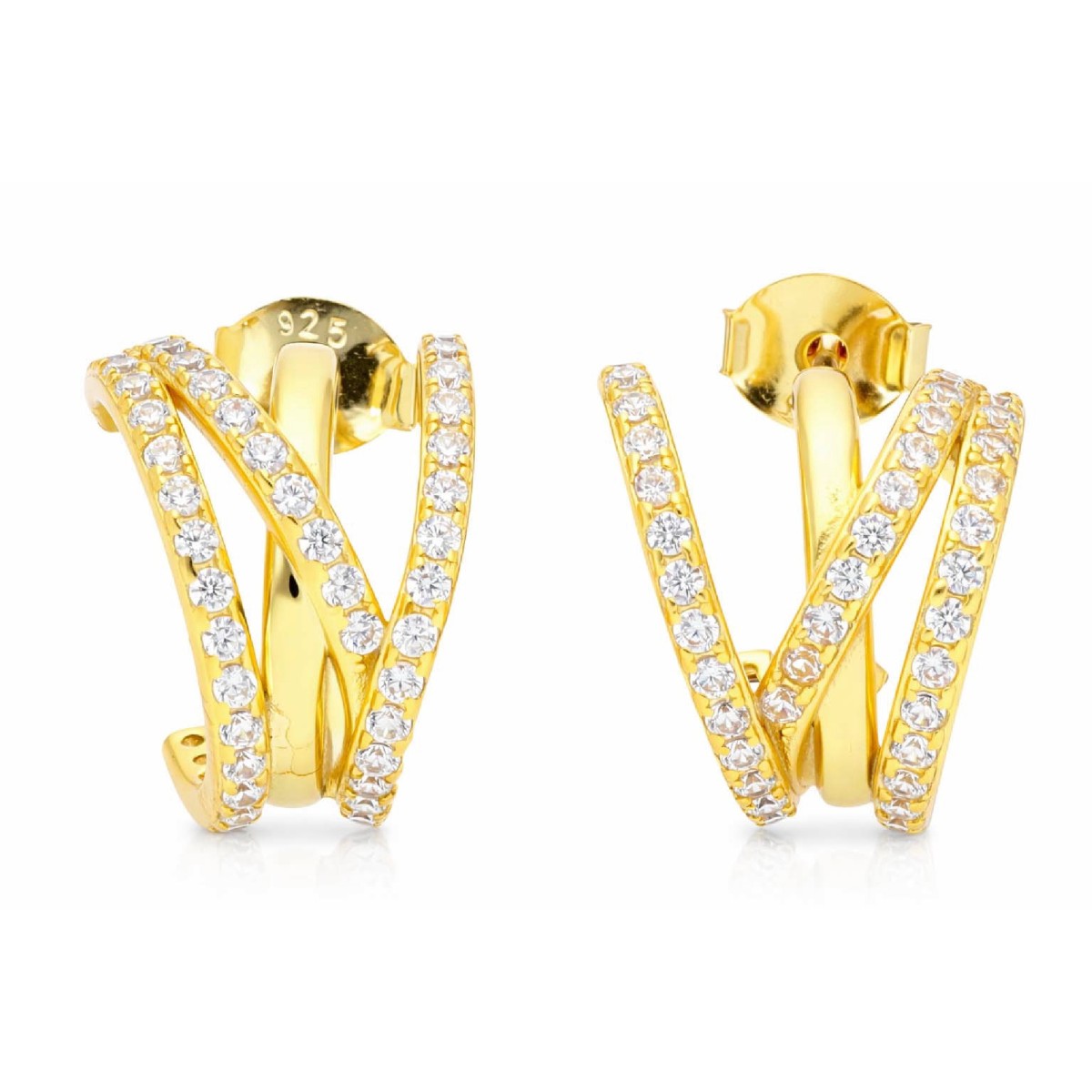 Pendientes plata y circonitas - LAD4848A-D