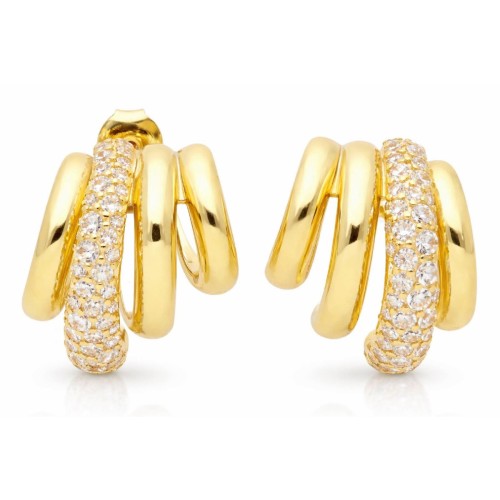 Pendientes plata y circonitas - LAD4849A-D