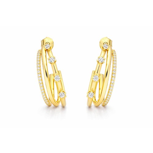 Pendientes plata y circonitas - LAD4851A-D