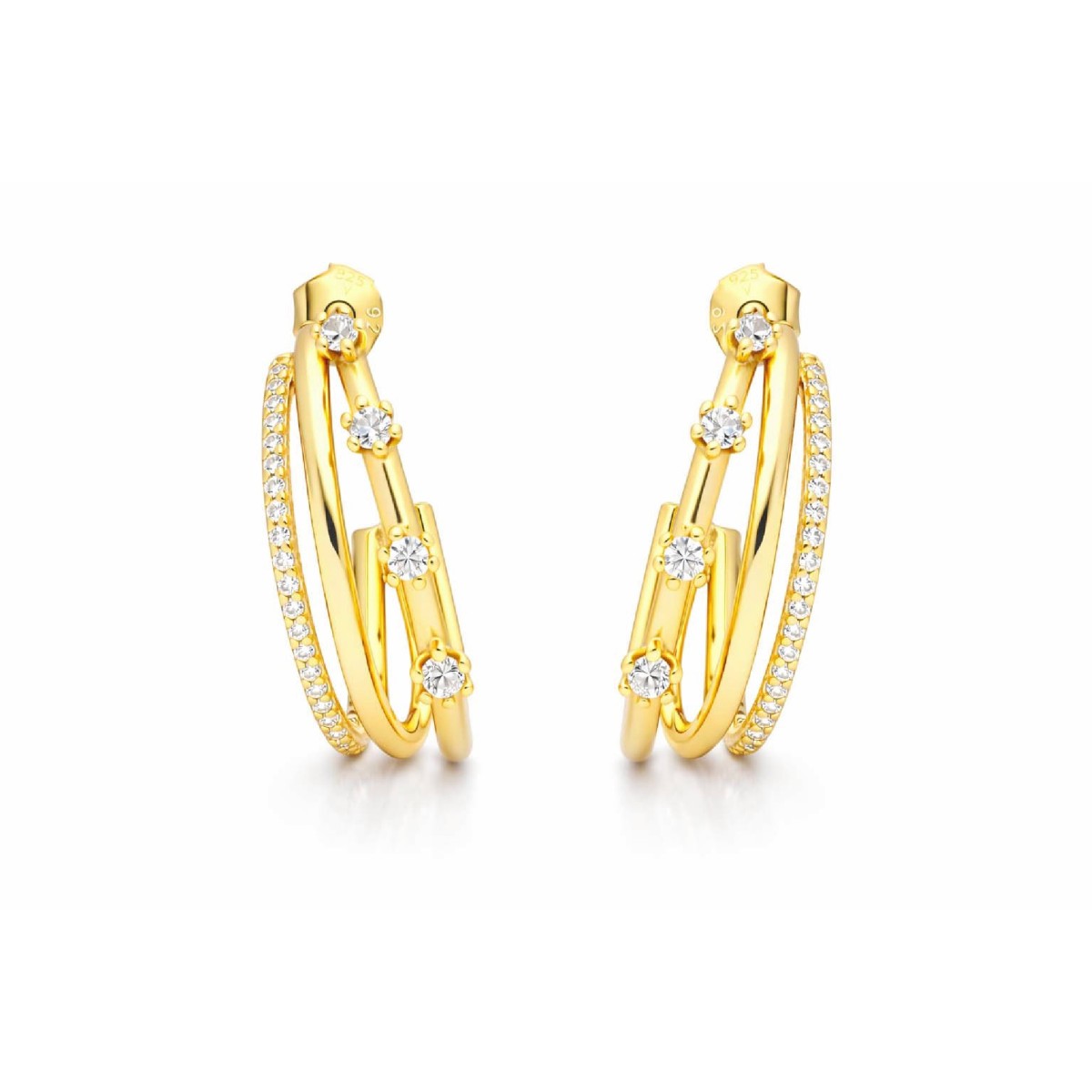 Pendientes plata y circonitas - LAD4851A-D
