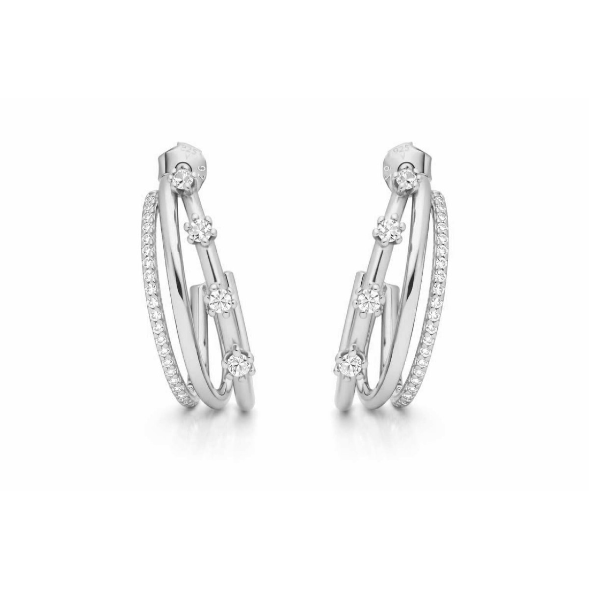 Pendientes plata y circonitas - LAD4851A