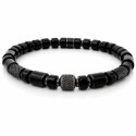 Pulsera acero y black agatha - RB322-B