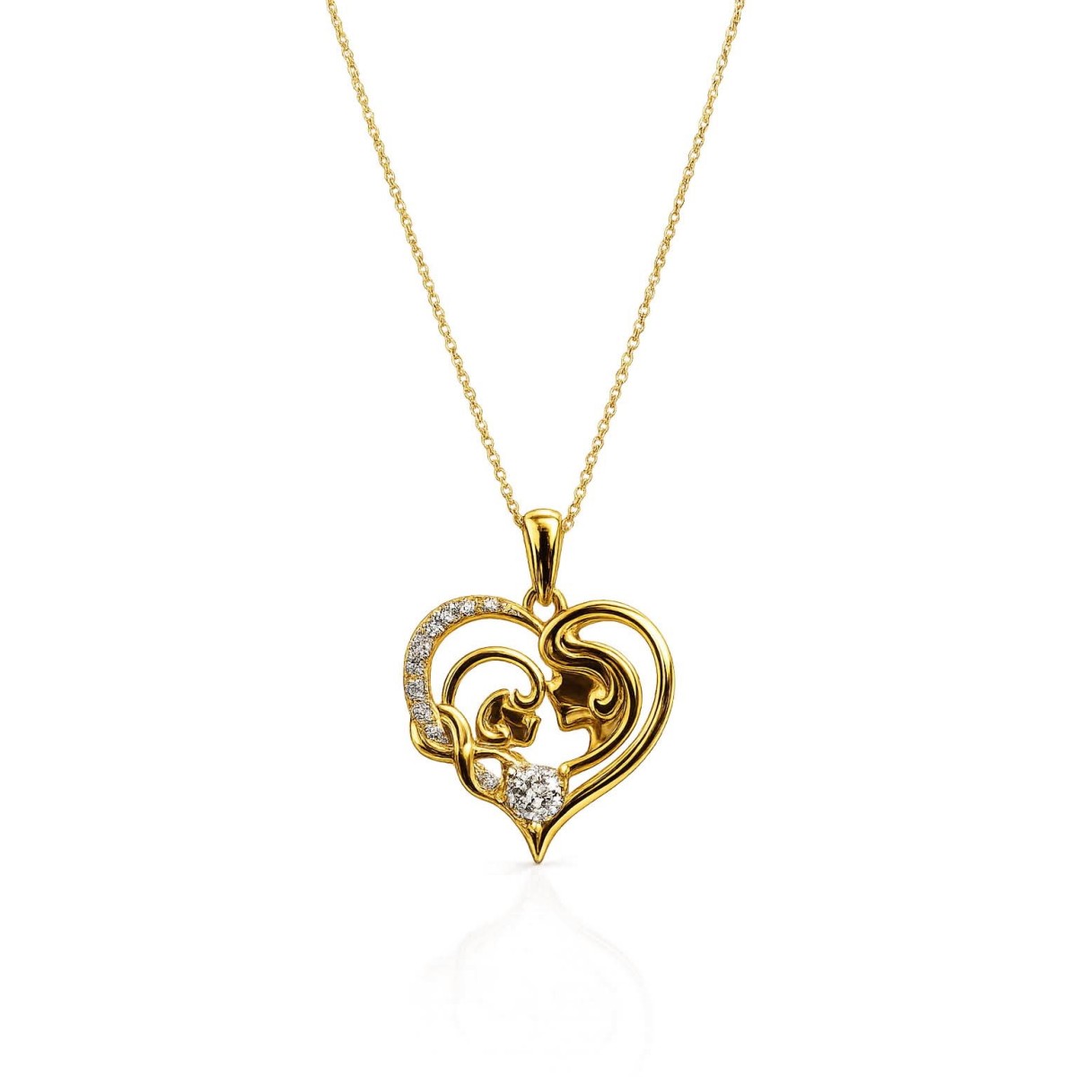 Colgante corazón plata - MAMA37CL-D