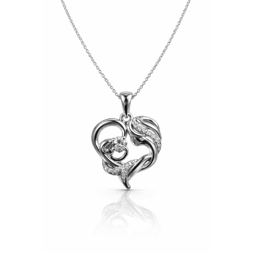 Colgante corazón plata - MAMA38CL