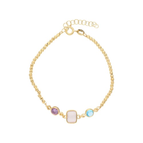 Pulsera plata y circonitas - LAF6606BR-D