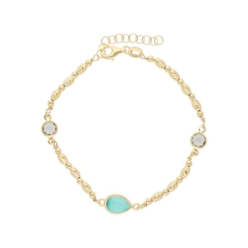 Pulsera plata y circonitas - LAF6608BR-D