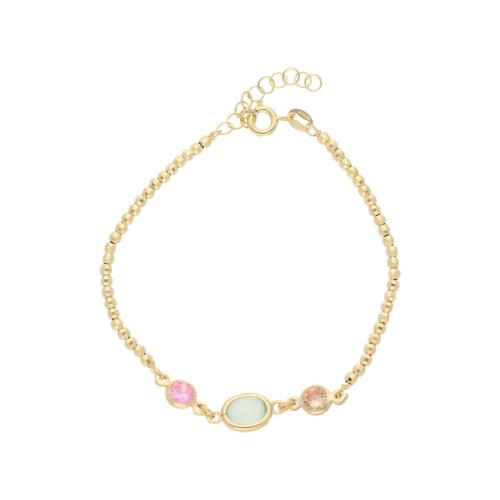 Pulsera plata y circonitas - LAF6609BR-D