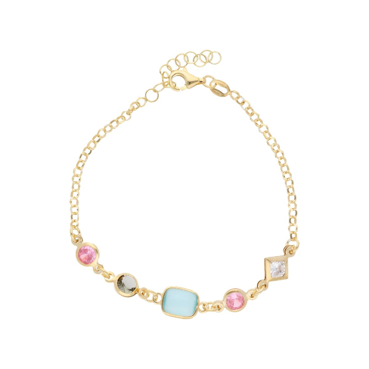 Pulsera plata y circonitas - LAF6611BR-D