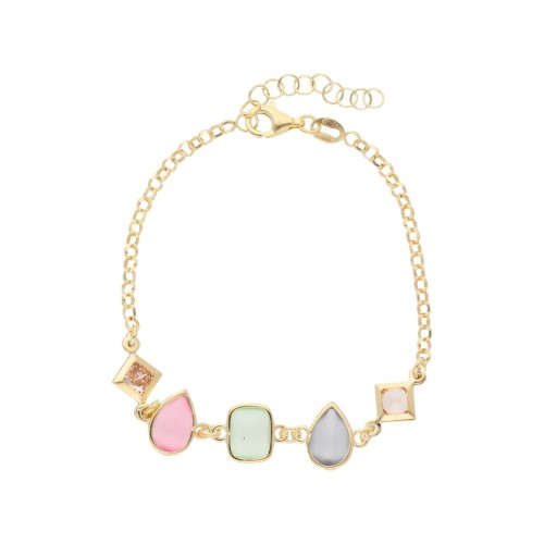 Pulsera plata y circonitas - LAF6612BR-D