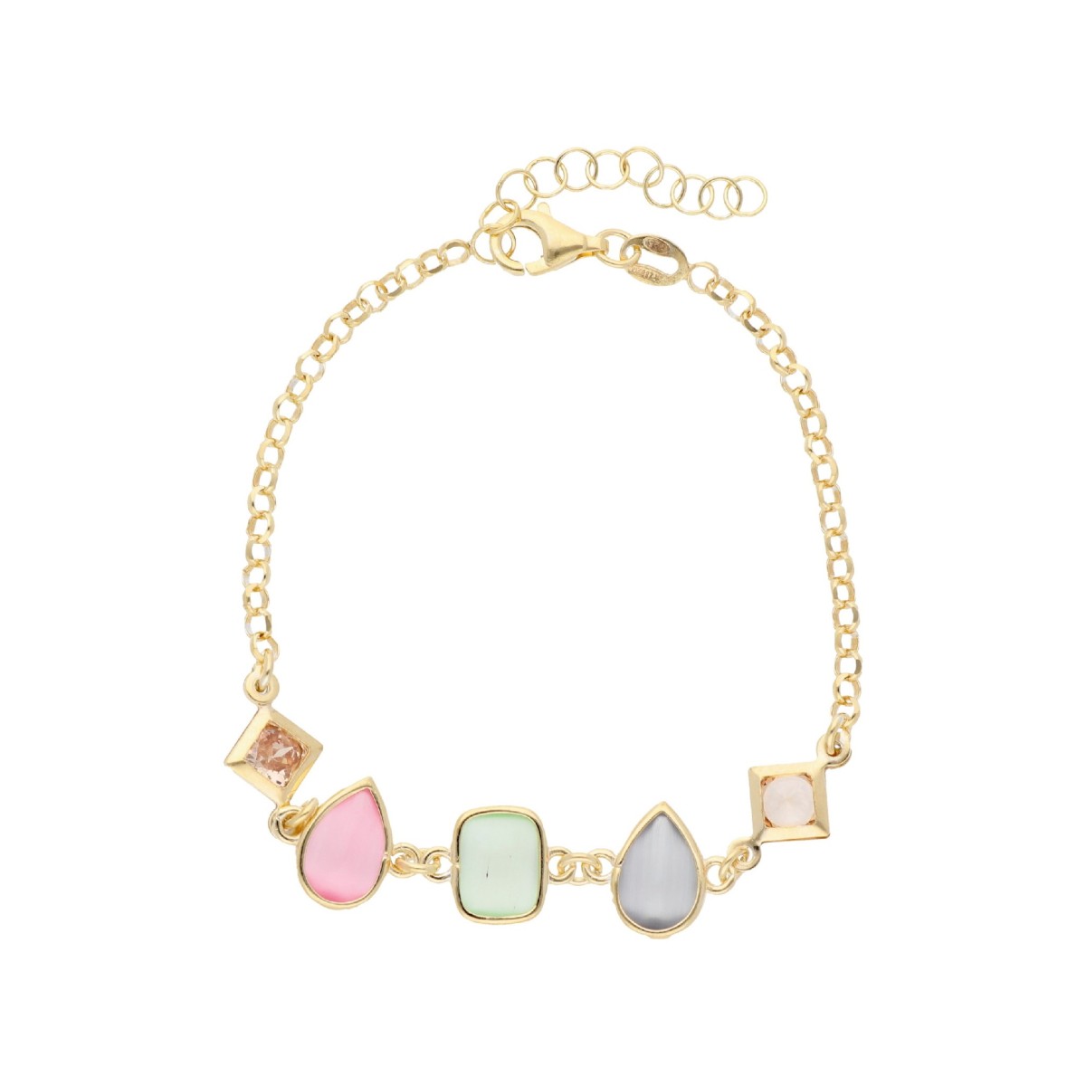 Pulsera plata y circonitas - LAF6612BR-D